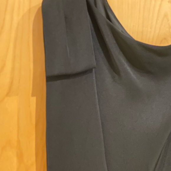 LAUNDRY BY SHELLI SEGAL BLACK ONE SHOULDER BOW COCKTAIL DRESS - Picture 6 of 13